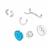 OEM 2003 Chevrolet Cavalier Plate, Rear Brake Backing Diagram - 18048818