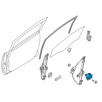 OEM 2016 Kia Rio Motor Assembly-Front Power Window Diagram - 824501W010