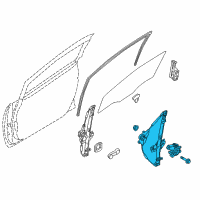 OEM 2012 Kia Rio Regulator Assembly-Front Door Diagram - 824021W010