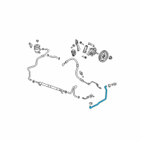 OEM 2012 Acura MDX Hose, Power Steering Return Diagram - 53734-STX-A02