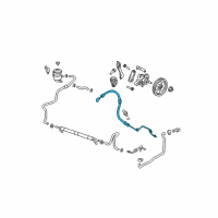 OEM 2012 Acura MDX Hose, Power Steering Feed Diagram - 53713-STX-A03