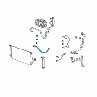 OEM 2006 Pontiac Montana Compressor & Condenser Hose Diagram - 15798289