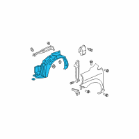 OEM 2008 Honda Fit Fender, Right Front (Inner) Diagram - 74101-SLN-A00