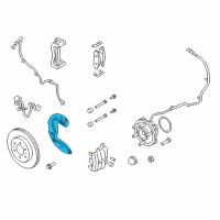 OEM 2014 Ford F-150 Splash Shield Diagram - 9L3Z-2K004-A