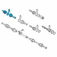 OEM 2020 Hyundai Santa Fe Joint & Boot Kit-FRT Axle WHEE Diagram - 49580-S2400