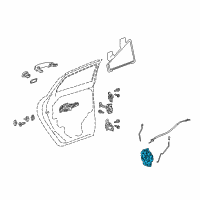 OEM 2010 Cadillac SRX Latch Diagram - 13579540