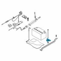 OEM 2008 BMW 528xi Battery Holder Diagram - 61-21-7-566-618