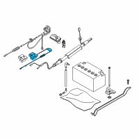 OEM 2008 BMW 528xi Plus Pole Battery Cable Diagram - 61-12-6-989-780