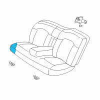 OEM 2005 Chrysler Sebring Rear Seat Cushion Diagram - YB621DVAA