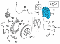 OEM BMW 530i Disc Brake Caliper Diagram - 34-11-6-883-483