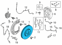 OEM 2018 BMW M550i xDrive Brake Disc, Lightweight, Ventilated Diagram - 34-11-6-860-909