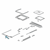 OEM Acura Integra Motor Assembly, Sunroof Diagram - 70450-SR3-003