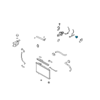 OEM Hyundai Santa Fe Thermostat Assembly Diagram - 25500-35540