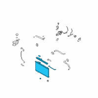 OEM Hyundai Santa Fe Radiator Assembly Diagram - 25310-0W100