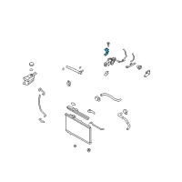 OEM 2008 Hyundai Santa Fe Fitting-Water Outlet Diagram - 25611-3E001