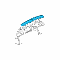 OEM Cadillac High Mount Lamp Diagram - 25697411