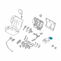 OEM 2017 Nissan Murano Cup Holder Assembly Diagram - 88716-5AA1B