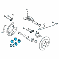 OEM Ford Fiesta Rear Pads Diagram - C1BZ-2200-A