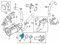 OEM 2022 Ford Maverick CONNECTION - WATER INLET Diagram - LX6Z-8592-B