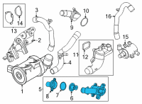 OEM Lincoln CONNECTION - WATER OUTLET Diagram - LX6Z-8A586-B