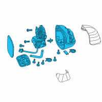 OEM Honda Civic Mirror Set, Passenger Side (R.C.) Diagram - 76208-TS8-A01