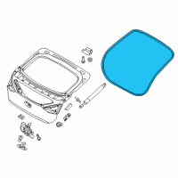 OEM Hyundai Ioniq Weatherstrip-Tail Gate Opening Diagram - 87321-G2000