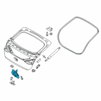 OEM 2019 Hyundai Ioniq Trunk Lock Actuator Motor Diagram - 81230-G2000