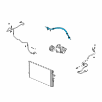 OEM Saturn Ion Hose Asm, A/C Evaporator Diagram - 15284799