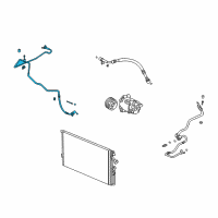 OEM 2003 Saturn Ion Condenser Hose Diagram - 22632575