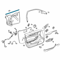 OEM 2016 Cadillac CTS Belt Weatherstrip Diagram - 23461544