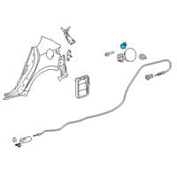 OEM 2020 Toyota Highlander Fuel Door Spring Diagram - 77366-52010