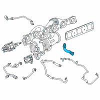 OEM 2020 BMW M760i xDrive Exhaust Turbocharger Oil Return Line Diagram - 11-42-8-654-389