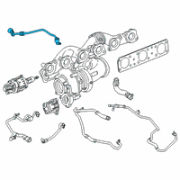 OEM 2022 BMW M760i xDrive Oil Feed Line, Exhaust Turbocharger Diagram - 11-42-8-654-387