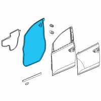 OEM 2014 Honda Odyssey Weatherstrip, L. FR. Diagram - 72350-TK8-A02