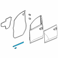 OEM 2011 Honda Odyssey Weatherstrip, FR. Door (Lower) Diagram - 72326-TK8-A01