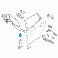 OEM 2014 Infiniti Q70 Hinge Rear Door Up Diagram - 82400-1MA0A