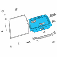 OEM Lexus Panel Sub-Assy, Back Door Diagram - 67005-60A80