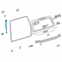 OEM 2007 Lexus LX470 Back Door Stay Assembly, Right Diagram - 68950-69057