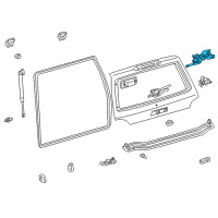 OEM 1998 Lexus LX470 Back Door Lock Control Assembly Diagram - 69790-60070