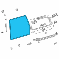 OEM 1998 Lexus LX470 Weatherstrip, Back Door Diagram - 67881-60111