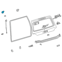 OEM 2007 Lexus LX470 Hinge Assy, Back Door, LH Diagram - 68820-95J02