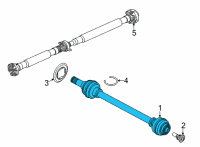 OEM 2022 BMW X5 OUTPUT SHAFT, REAR LEFT Diagram - 33-20-8-487-527