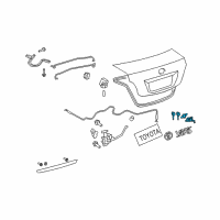 OEM 2007 Toyota Yaris Cylinder & Keys Diagram - 69055-52480