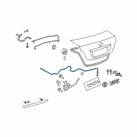 OEM Toyota Release Cable Diagram - 64607-52090