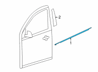 OEM 2022 Nissan Versa MOULDING Assembly - Front Door Outside, RH Diagram - 80820-5EF1A