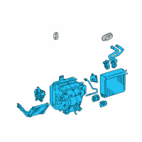 OEM 2003 Toyota Highlander Evaporator Assembly Diagram - 87050-48050