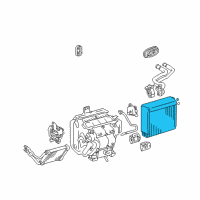 OEM 2001 Toyota Highlander Evaporator Core Diagram - 88501-48030