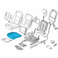 OEM BMW 435i Gran Coupe Padded Section, Basic Seat, Leather Diagram - 52-10-7-344-895