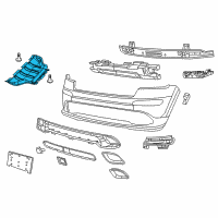 OEM 2016 Jeep Grand Cherokee Belly Pan-Front Diagram - 68089029AD