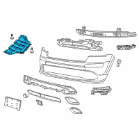 OEM Jeep Grand Cherokee Belly Pan-Front Diagram - 68089029AD